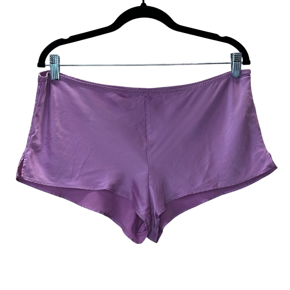 Olivia von Halle Purple 100% Silk Pajama Sleep Shorts Women's Size 3 Coquette